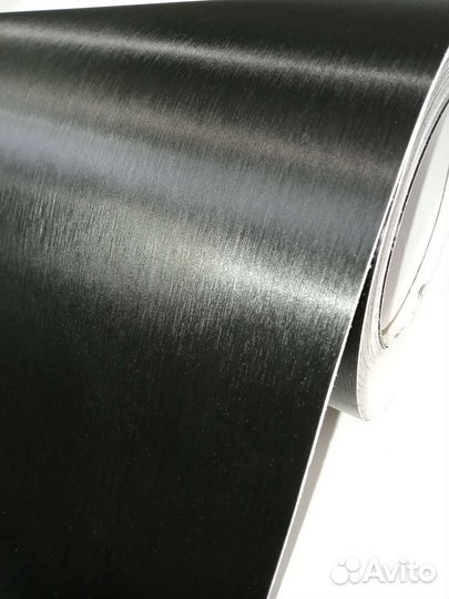 Автовинил плёнка шлифованный алюминий чёрный