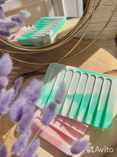 Мочалки, мыло, мыльницы, соль для ванны