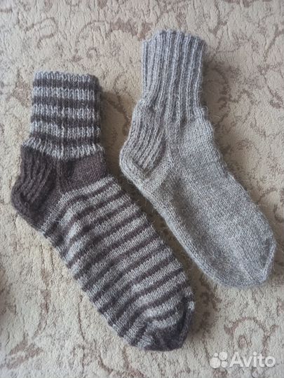 Носки шерстяные вязаные мужские