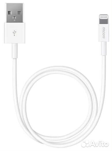 Кабель Deppa Data Cable USB - Lightning 72230, бе