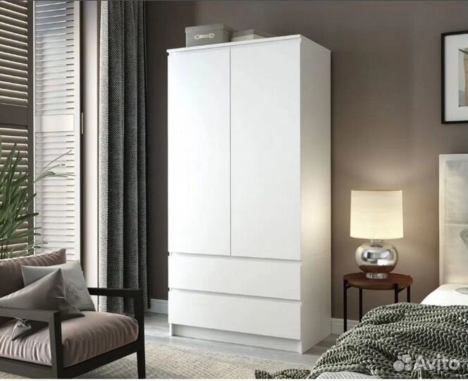 Шкаф для одежды в детскую белый графит 180*90*50