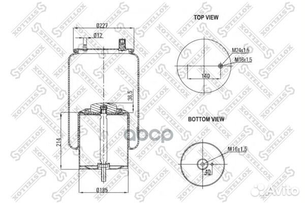 Пневмоподушки подвескиstellox 84-00117-SX Stellox