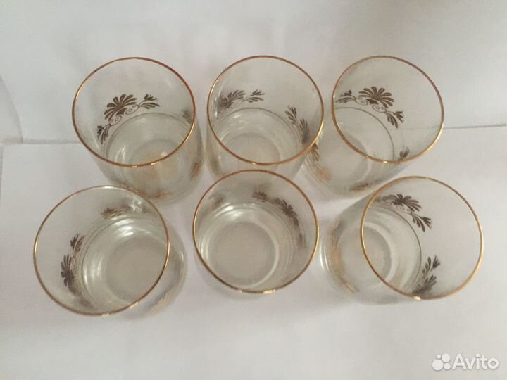 Стопки стаканы Богемия ЧССР Чехословакия позолота