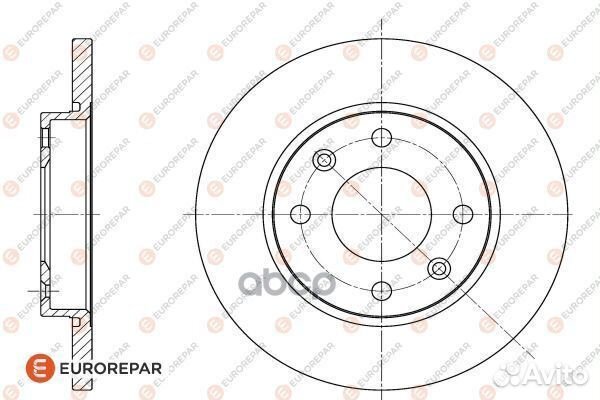 Диск тормозной перед прав/лев 1618860480 EU