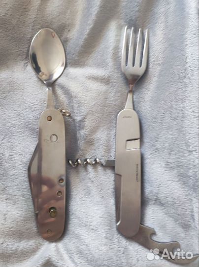 Набор походный ложка вилка нож