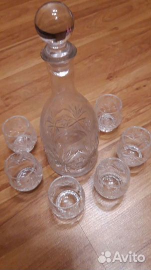 Штоф хрустальный с рюмками
