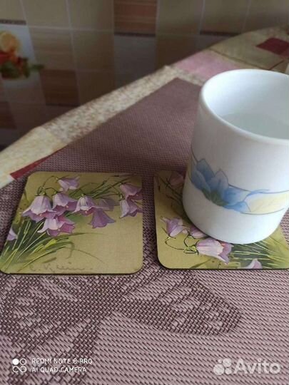 Подставка под кружку, 9,5*9,5 см. Цена за обе