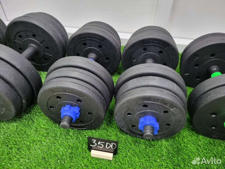 Гантели, пара по 7.5кг, 10кг, 12.5кг