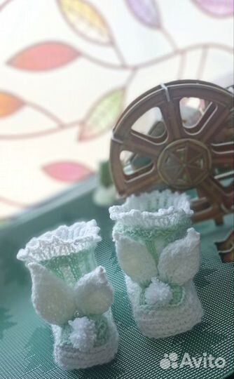 Детские теплые пинетки для мальчиков и девочек )