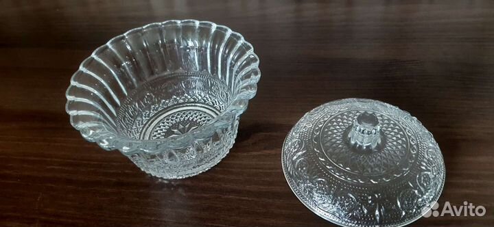 Сахарница стекло СССР без сколов и дефектов