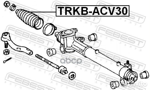 Пыльник рулевой рейки toyota camry 01-06 trkb-A