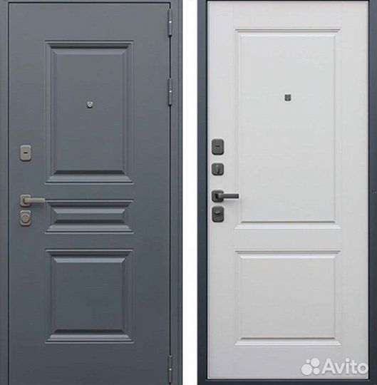 Дверь входная серая с шумо-изоляцией