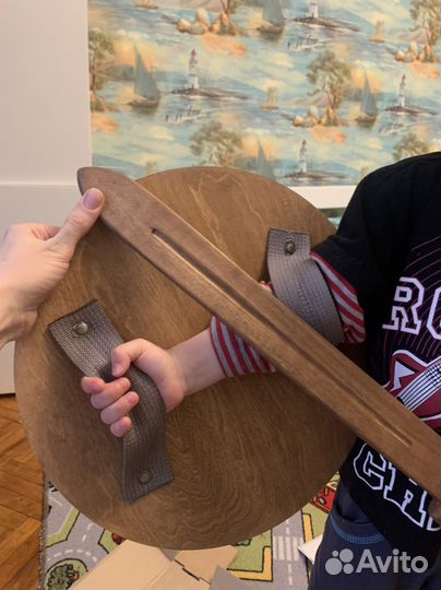 Деревянный щит и меч для детей