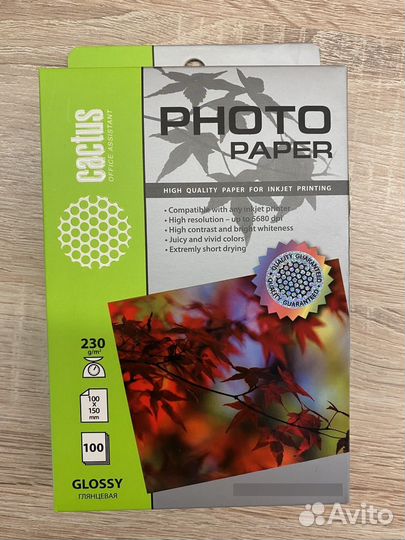 Фотобумага cactus глянец 100 шт