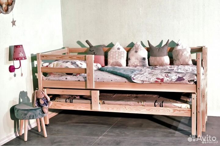 Детская кровать на 2 детей, все размеры. Модели на