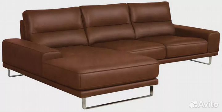 Угловой кожаный диван Рипозо (Лофт) дизайн 3