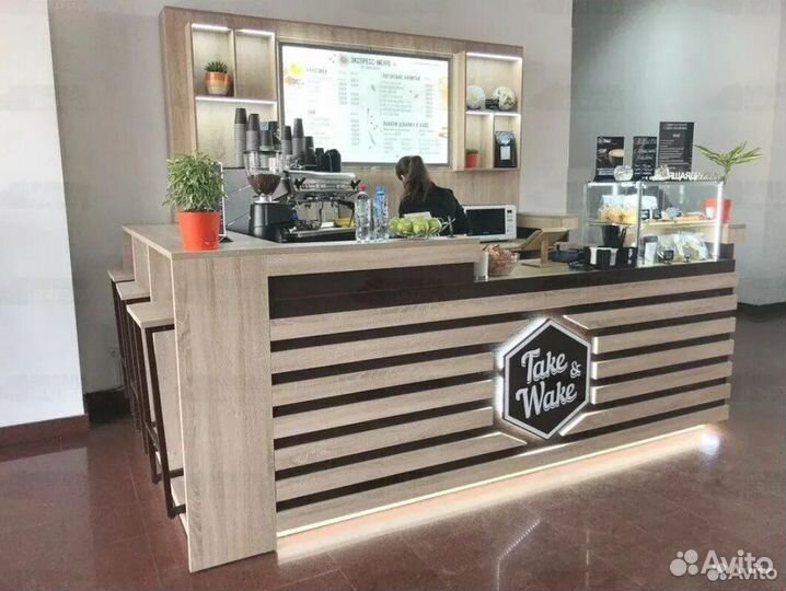 Барная стойка для кофейни, кафе, магазина