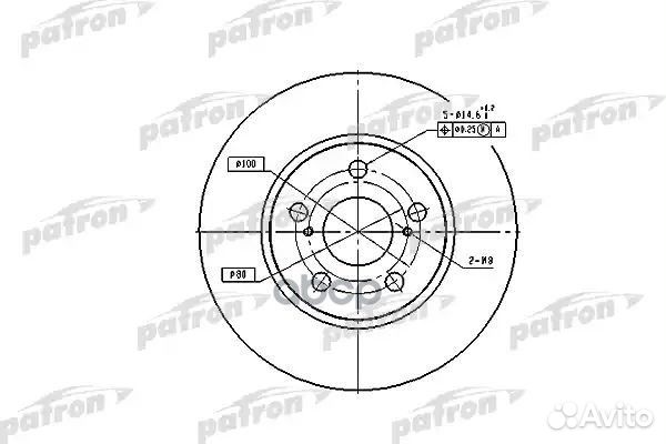 Диск тормозной передн PBD2683 PBD2683 patron