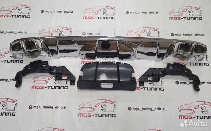 Задний диффузор и насадки Mercedes GL 63 AMG 166