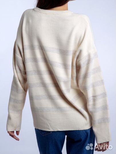 Свитер женский оверсайз в полоску
