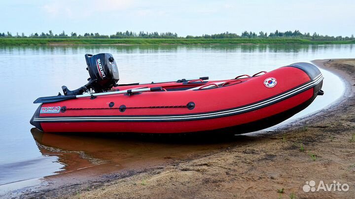 Лодка mishimo lite 430 (красно-черная)