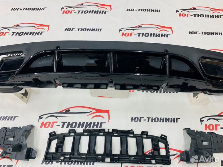 Диффузор black насадки C coupe C205 AMG 2014+