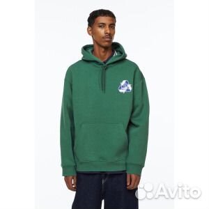 Толстовка H&M Relaxed Fit Printed Earth, зеленый