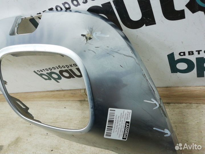 Накладка на юбку заднего бампера хром A1568851400