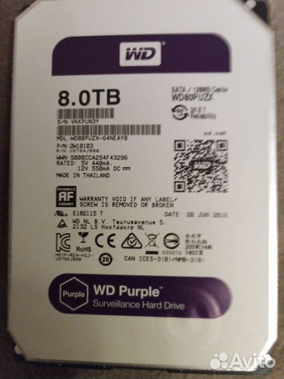 WD80puzx 8 тб