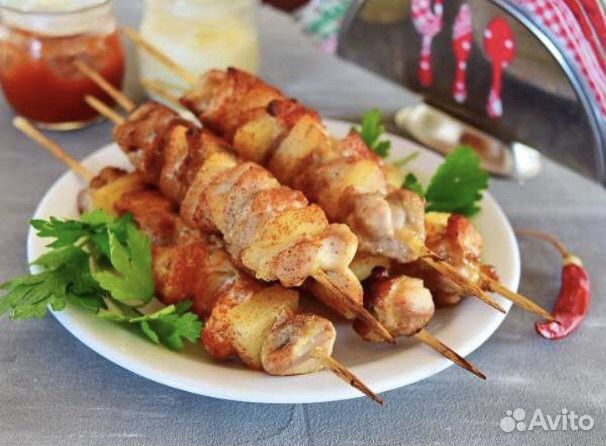Курица гриль, плов,манты