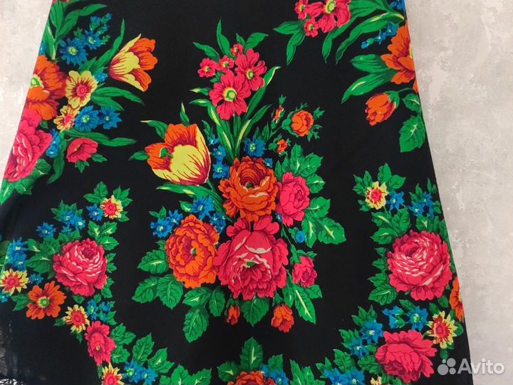 Павловопосадский платок СССР новый 145х145 шерсть