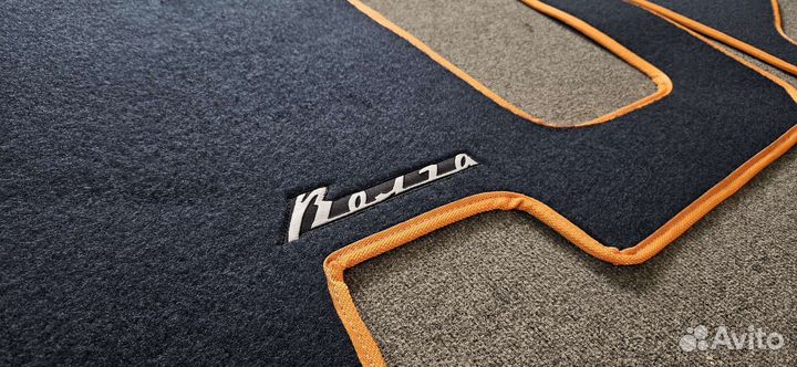 Автоковрики в багажник для газ-21-3, синие с оранж