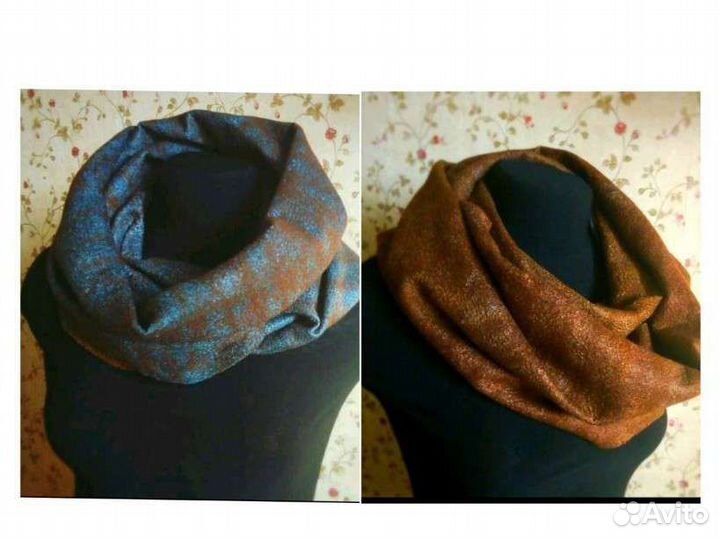 Шарф снуд валяный из шерсти мериноса