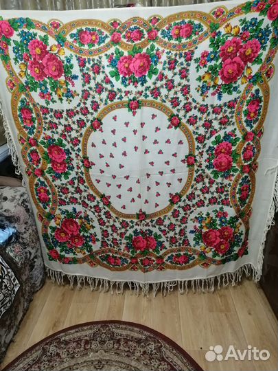 Павловопосадский платок шерсть