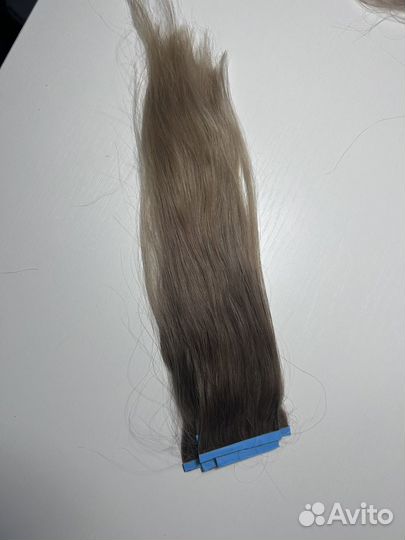 Волосы натуральные на биоленте 30 см загущение