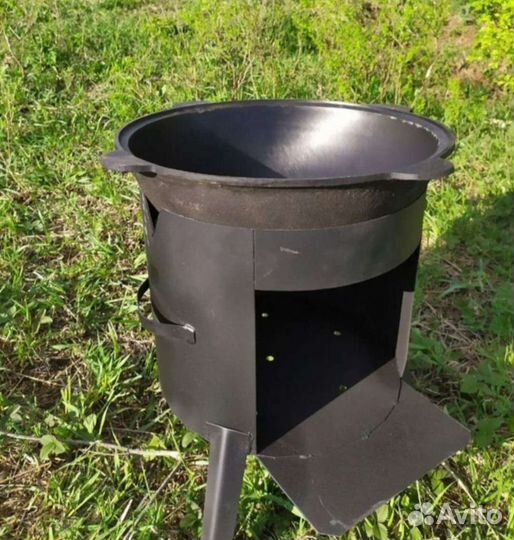 Казан чугунный 16 литров с печкой