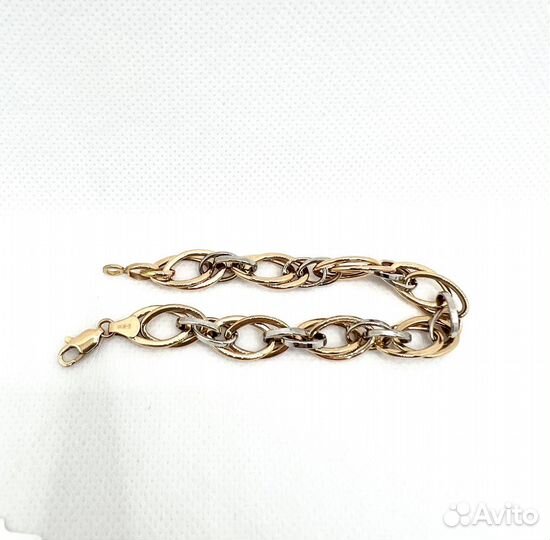 Золотой объемный браслет