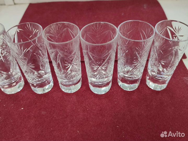 Стопки хрустальные СССР новые