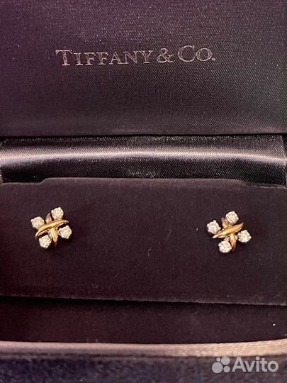 Серьги Tiffany с бриллиантами новые оригинал