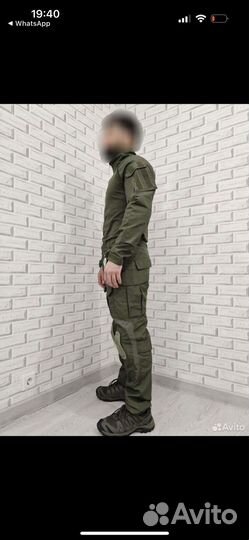 Тактический костюм олива /черный