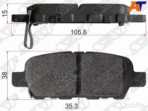 Колодки тормозные зад nissan J10 06-13 X-trail