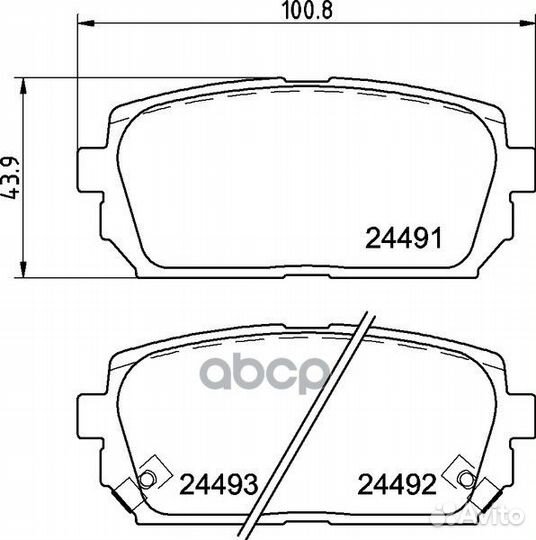 Колодки тормозные дисковые зад NP6064 nissh