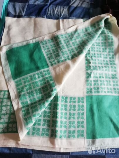 Скатерть льняная СССР и наволочка джинс