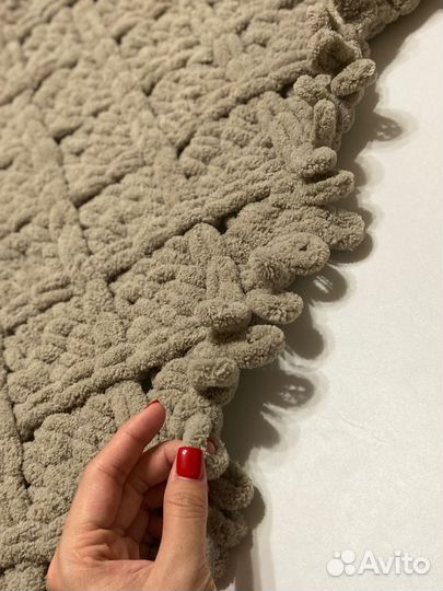 Плюшевый детский плед ручной работы из alize puffy