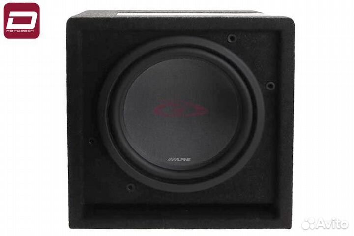Alpine SBG-1044BR сабвуфер 25см в корпусе с фазои