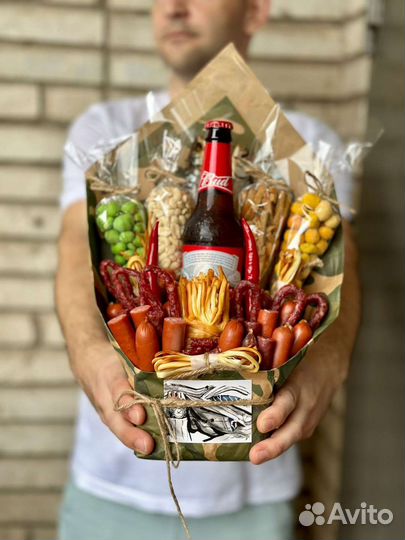 Букет Мужской Мясной Съедобный Конверт