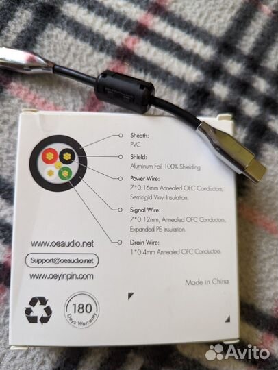 OEAudio USB 2x Tурe-C аудиофильский кабель цап