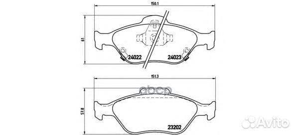 Колодки тормозные P83085 Brembo