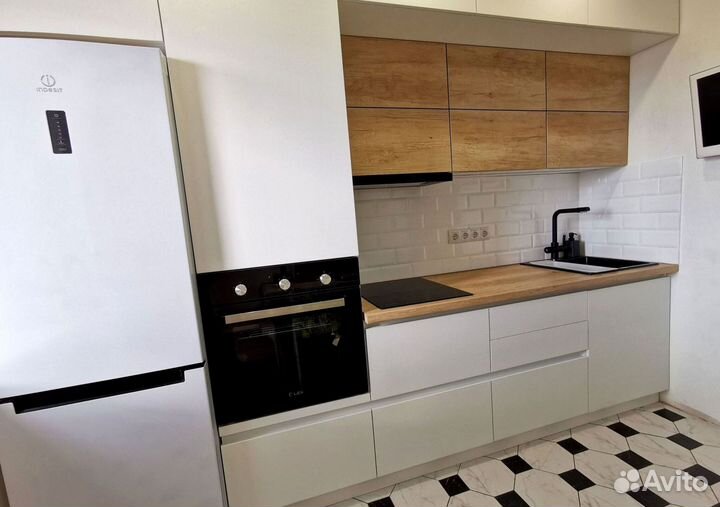 Прямая кухня с мдф фасадами