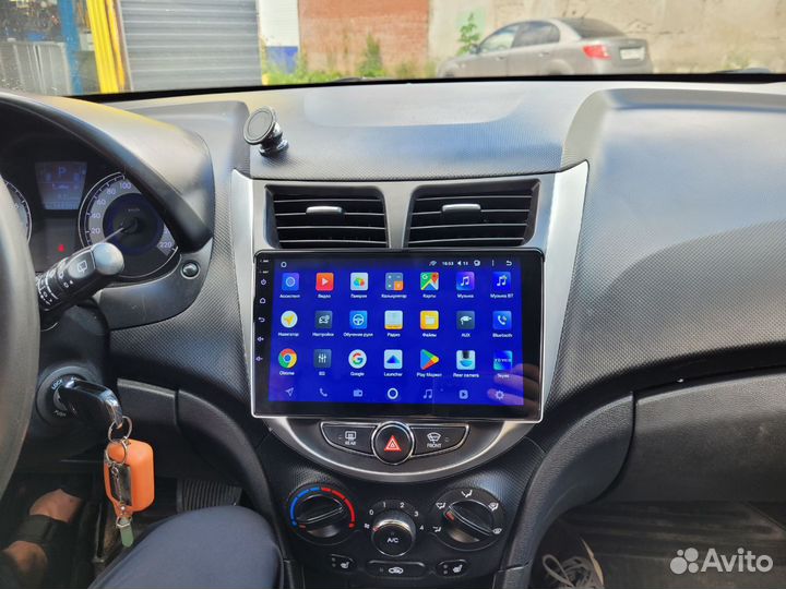 Android магнитола для Hyundai Solaris, есть Teyes